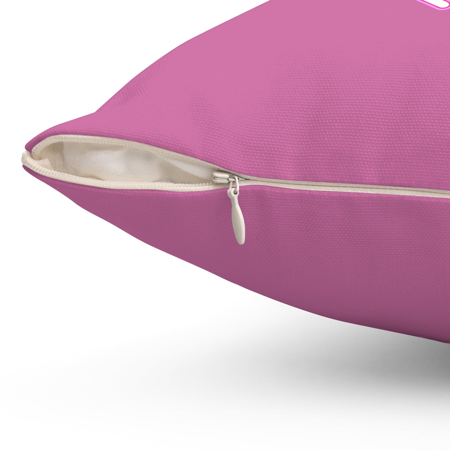 Bonita almohada con líneas de amor en color rosa
