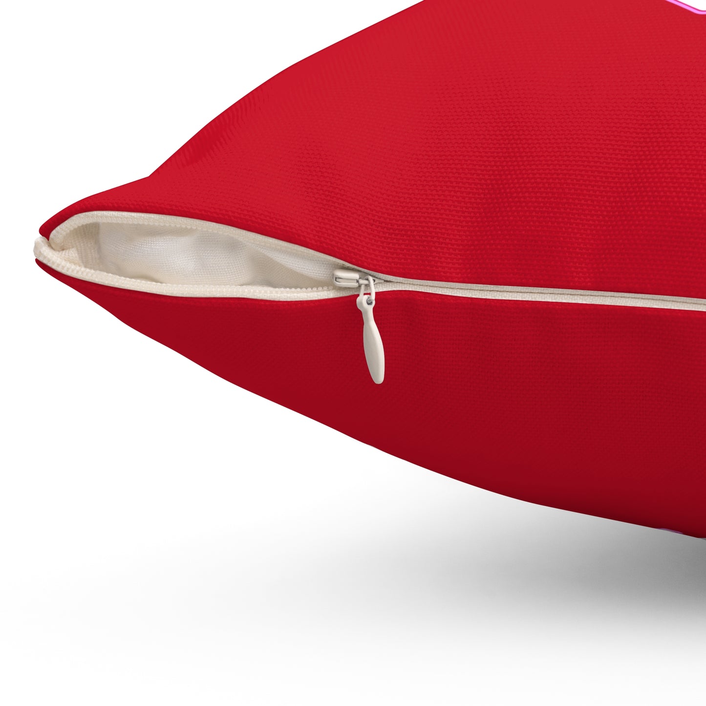 Almohada romántica de poliéster con un toque de corazón