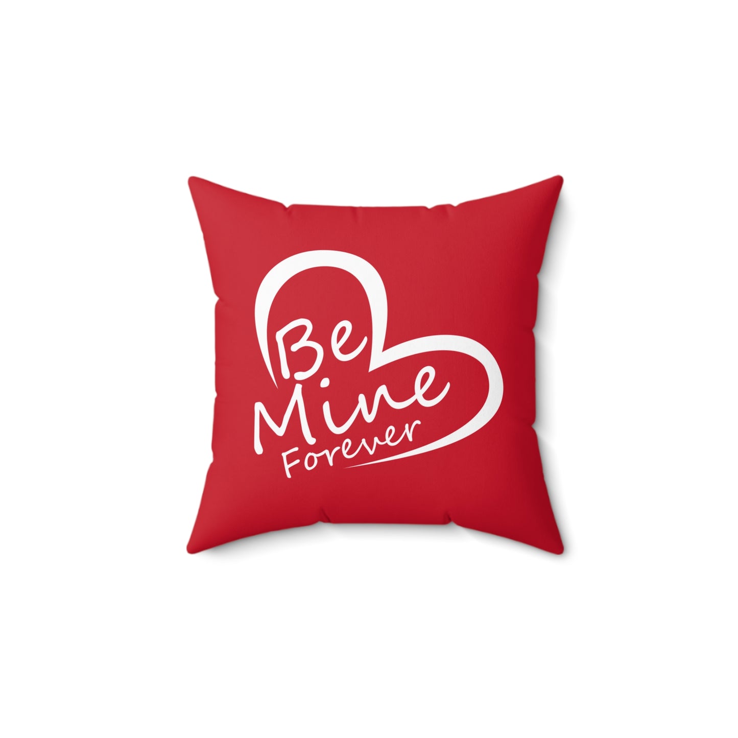 Cojín con forma de corazón con el mensaje "Sé mío por siempre" de Crimson Love