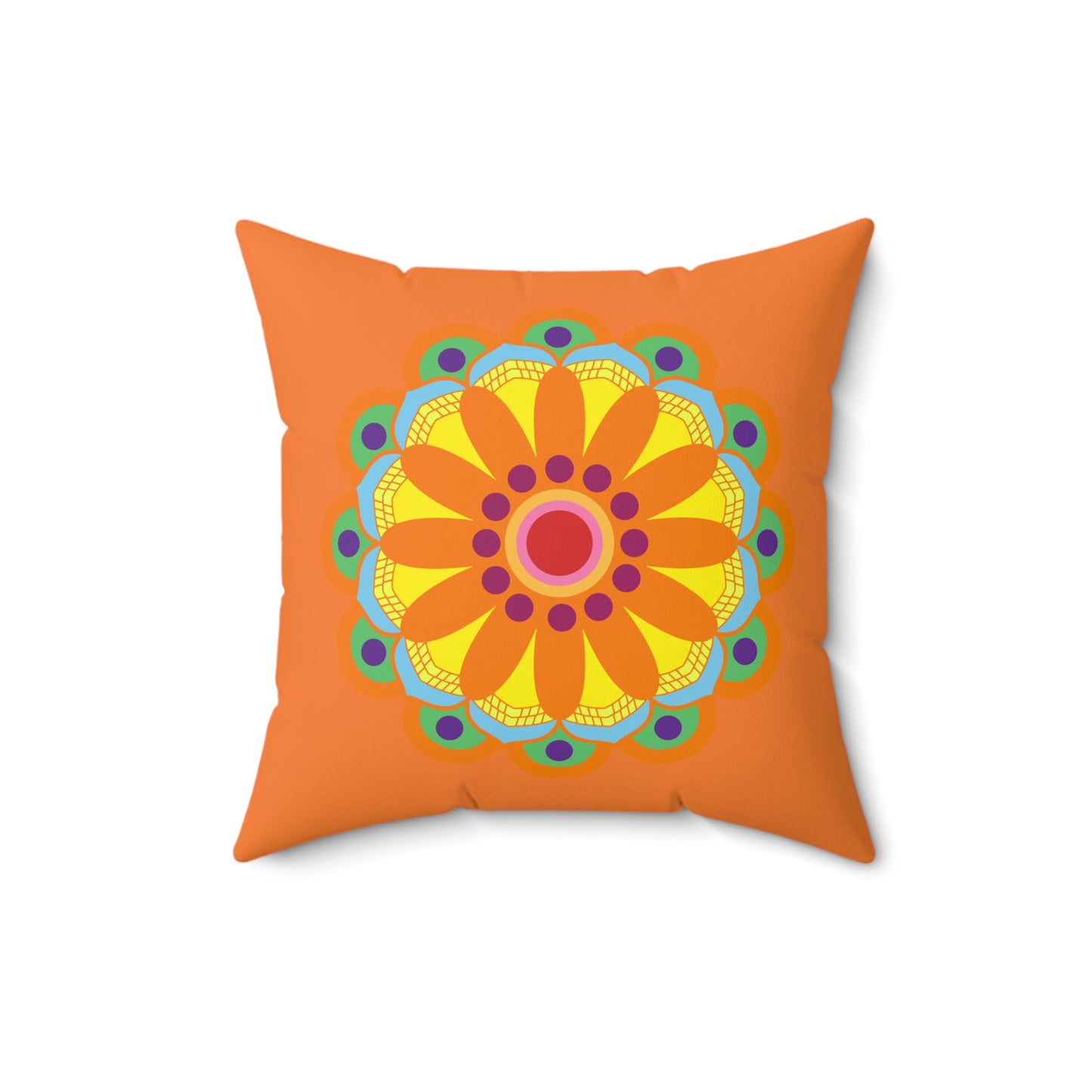 Cojín decorativo Sunny Bloom Orange: vibrante elegancia floral