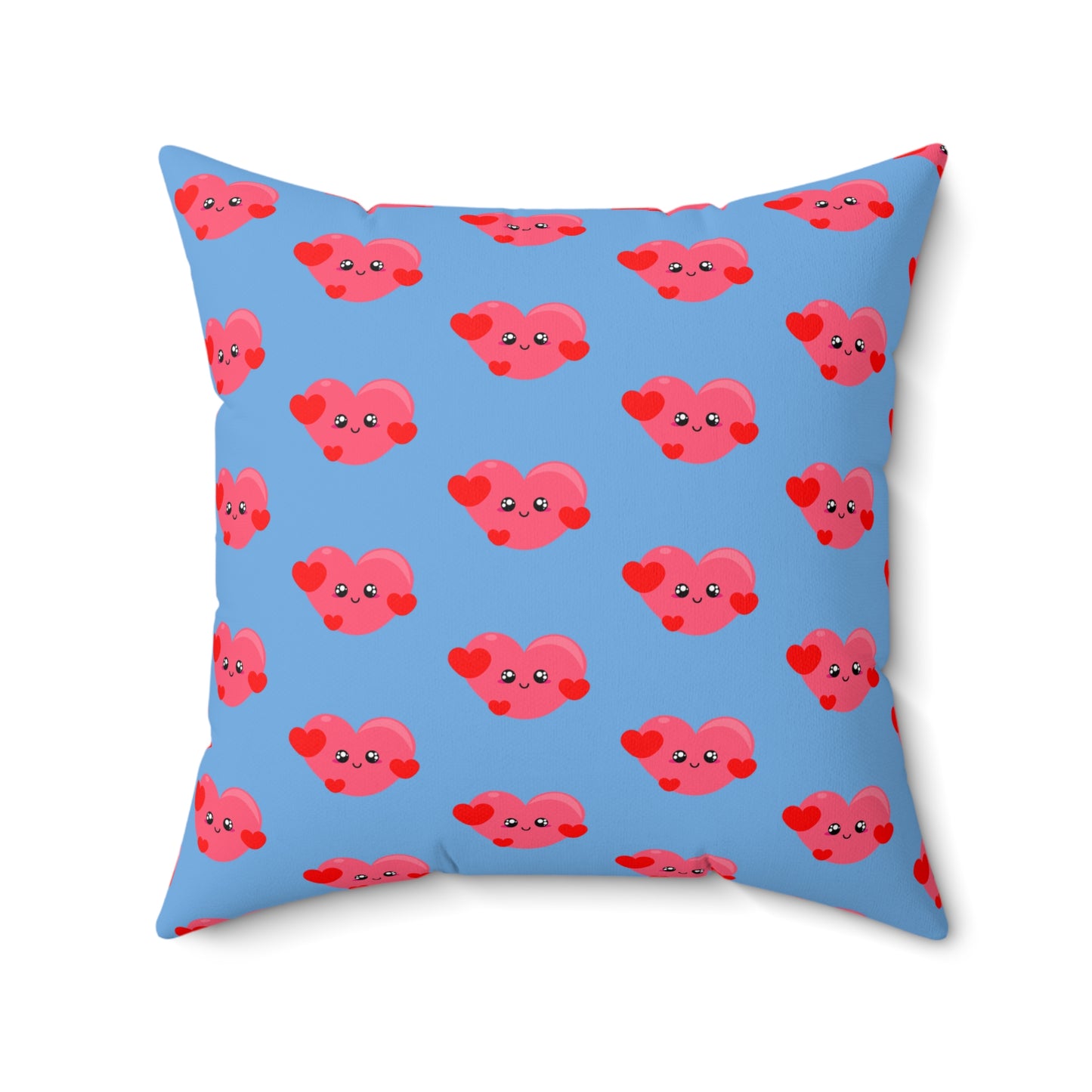 Coussin Heartfelt Blues : un cœur frappé par l'amour