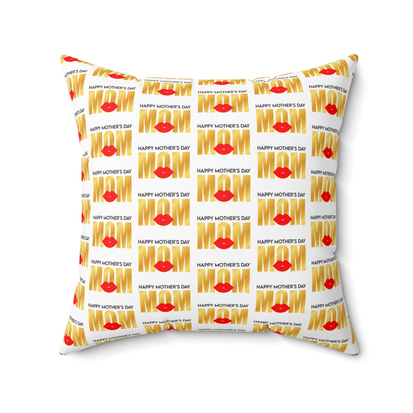 Delicia del Día de la Madre: Almohada decorativa con estampado blanco