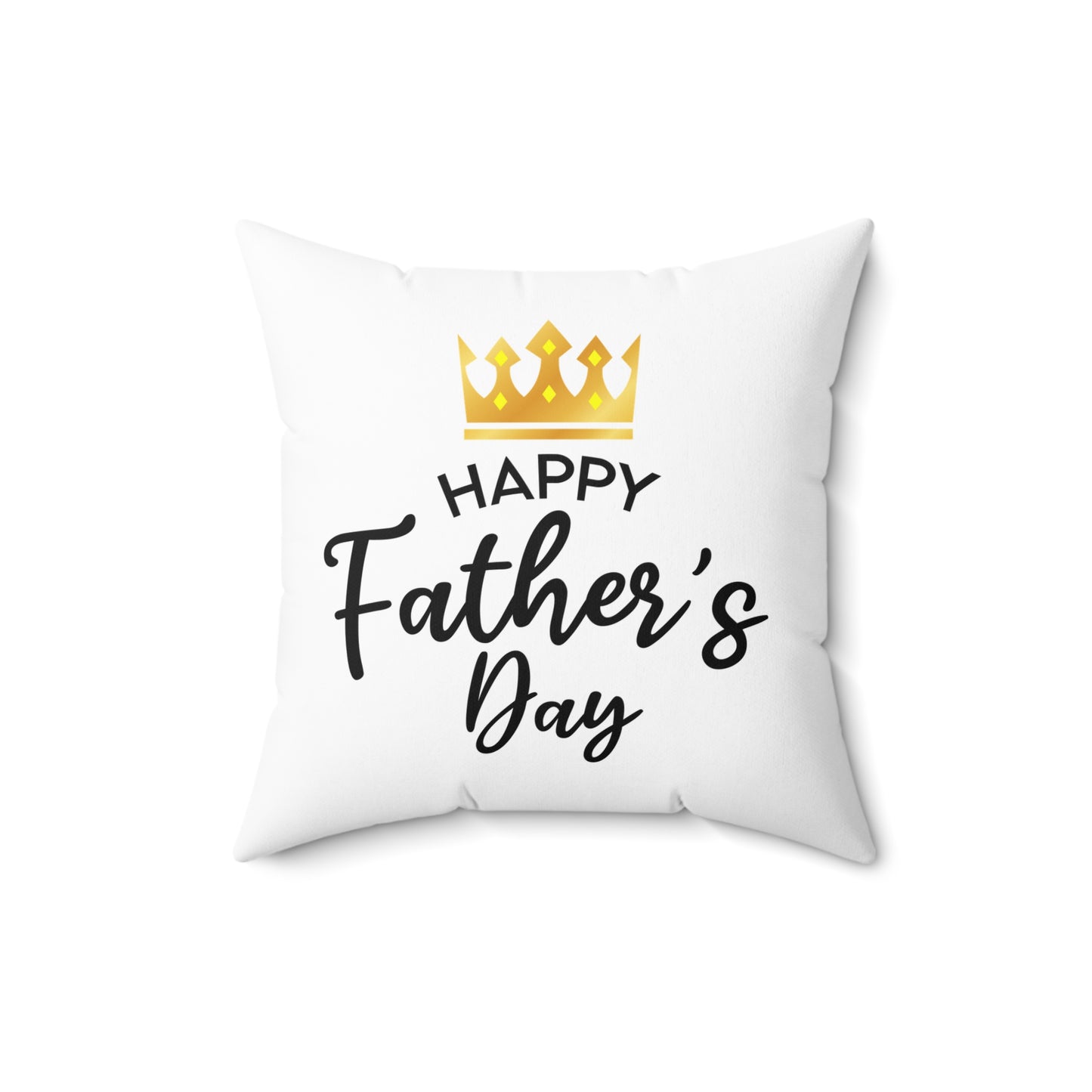 Cojín decorativo blanco con la frase "Día del padre"