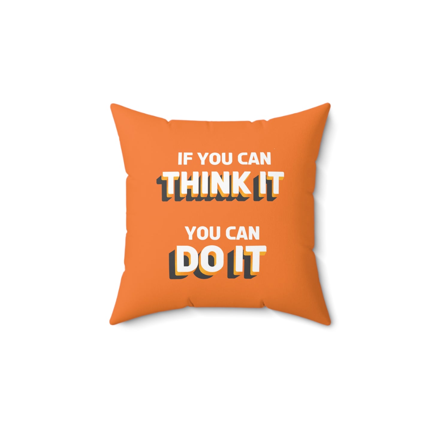 Almohada naranja Think It, Do It: inspira acción