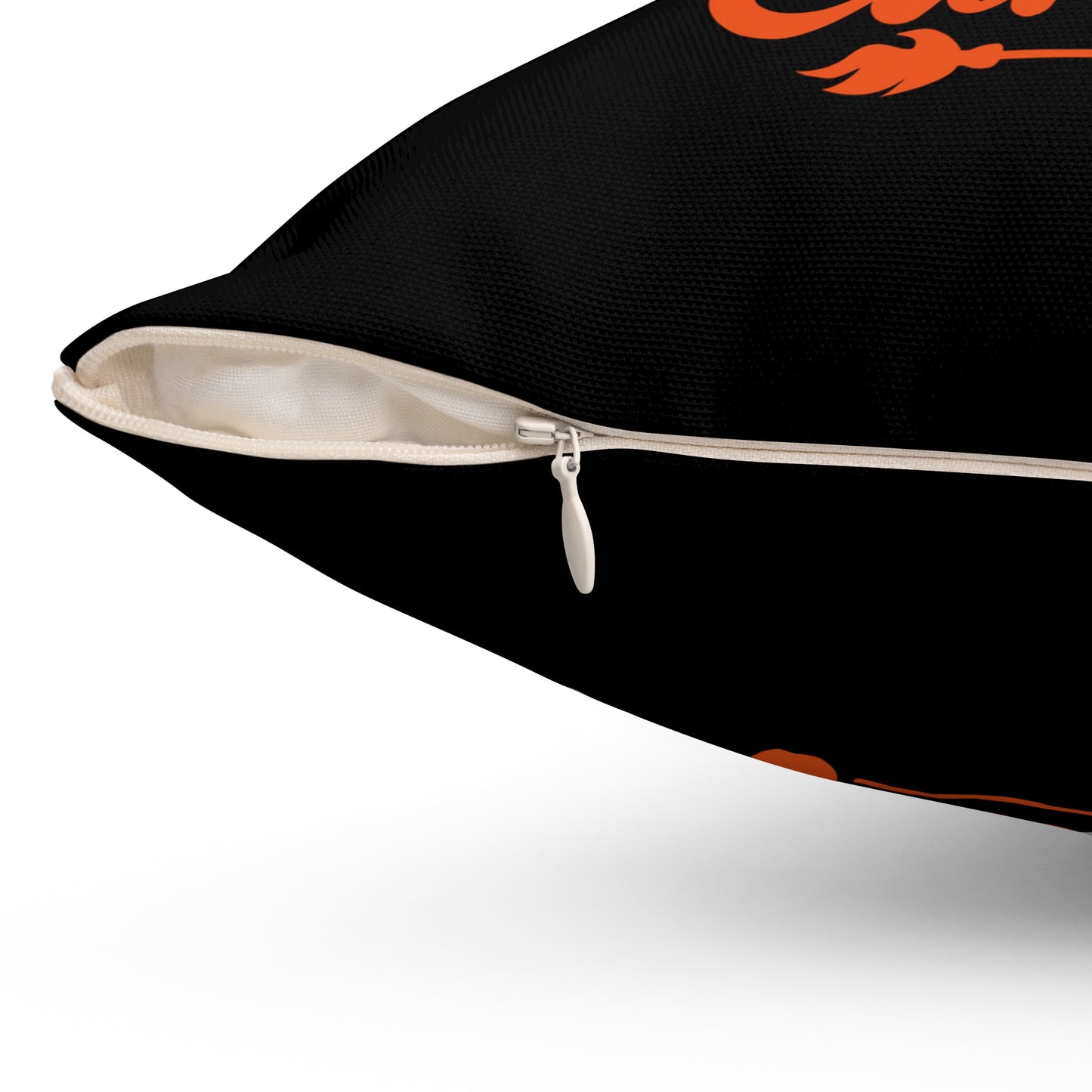 Halloween Witch Way To The Candy, Coussin décoratif d'Halloween, Coussins décoratifs d'Halloween en polyester, Coussins décoratifs orange et noirs