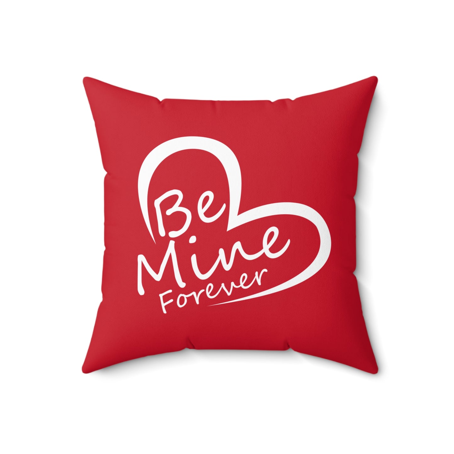 Cojín con forma de corazón con el mensaje "Sé mío por siempre" de Crimson Love