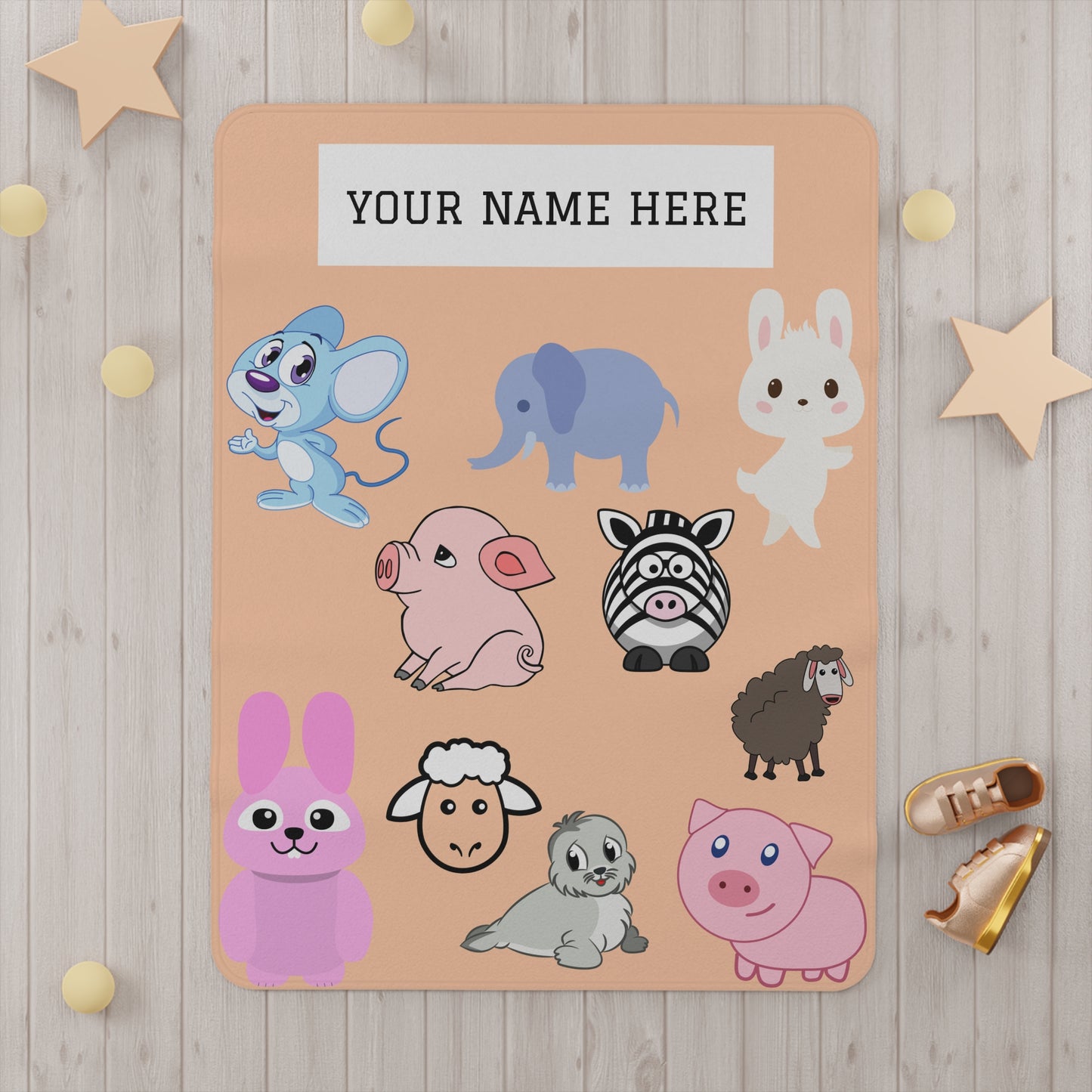 Manta personalizada para niños pequeños de Fuzzy Friends