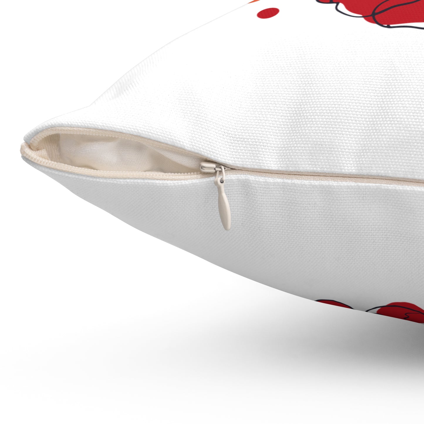 Almohada decorativa con diseño floral para habitación en color blanco, almohada decorativa con diseño floral, almohada decorativa con diseño floral naranja, almohada de poliéster con inserto