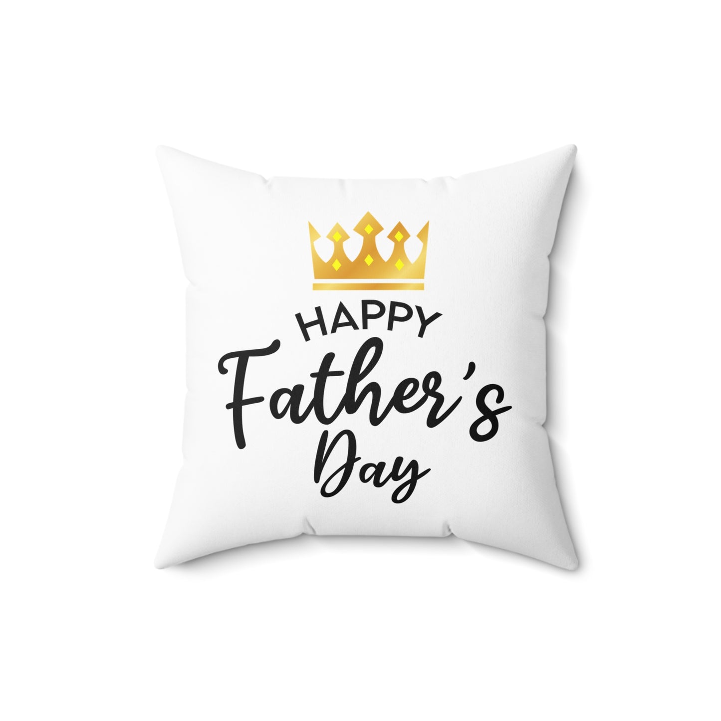 Cojín decorativo blanco con la frase "Día del padre"