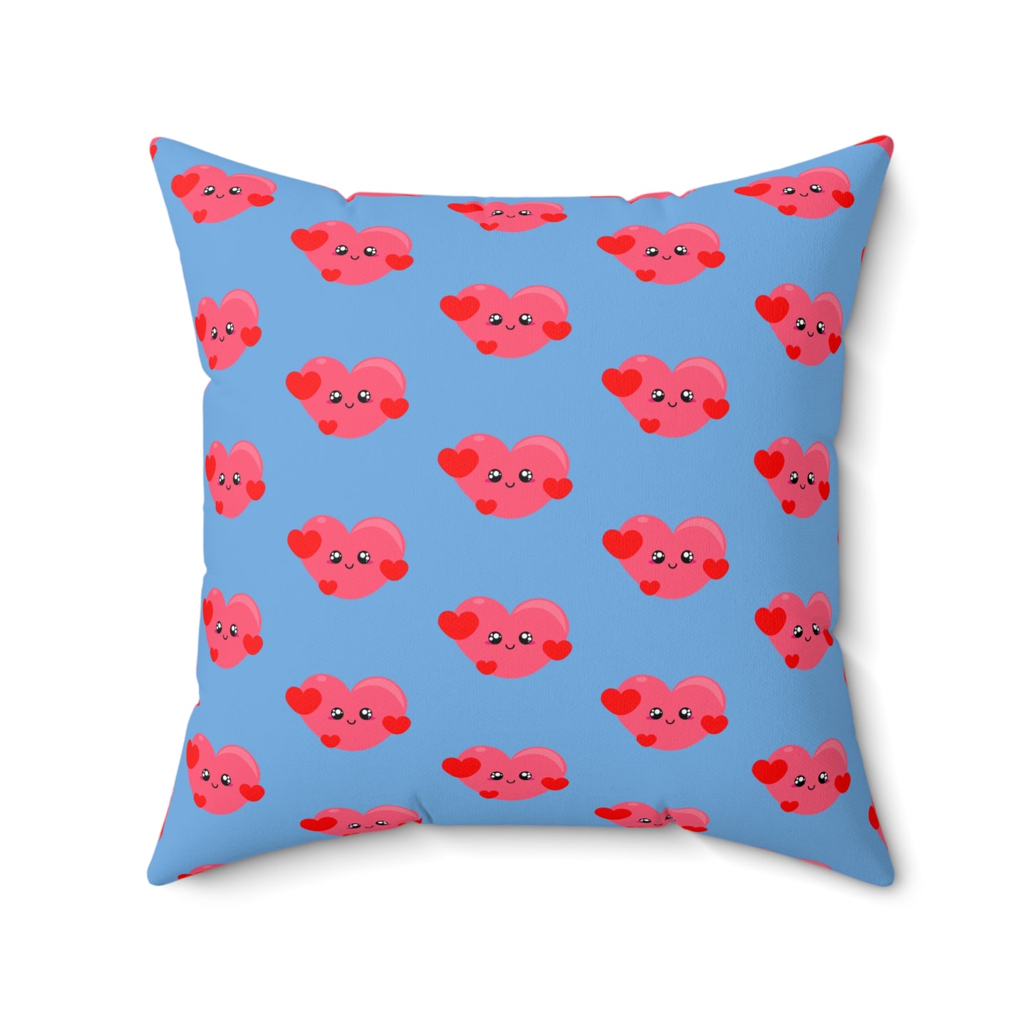 Coussin Heartfelt Blues : un cœur frappé par l'amour