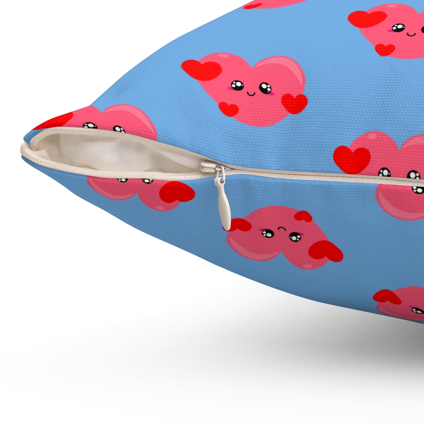 Coussin Heartfelt Blues : un cœur frappé par l'amour