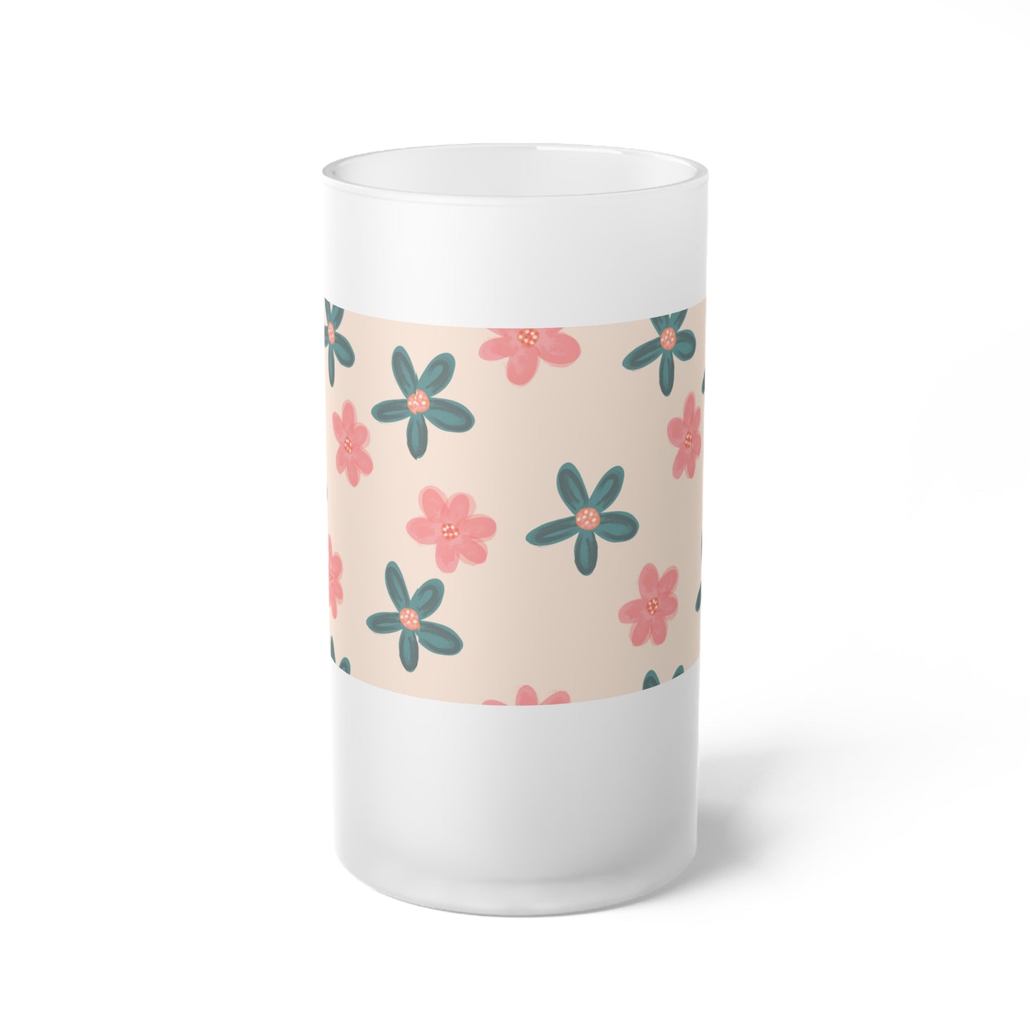 Jarra de cerveza de vidrio esmerilado Blossom Breeze