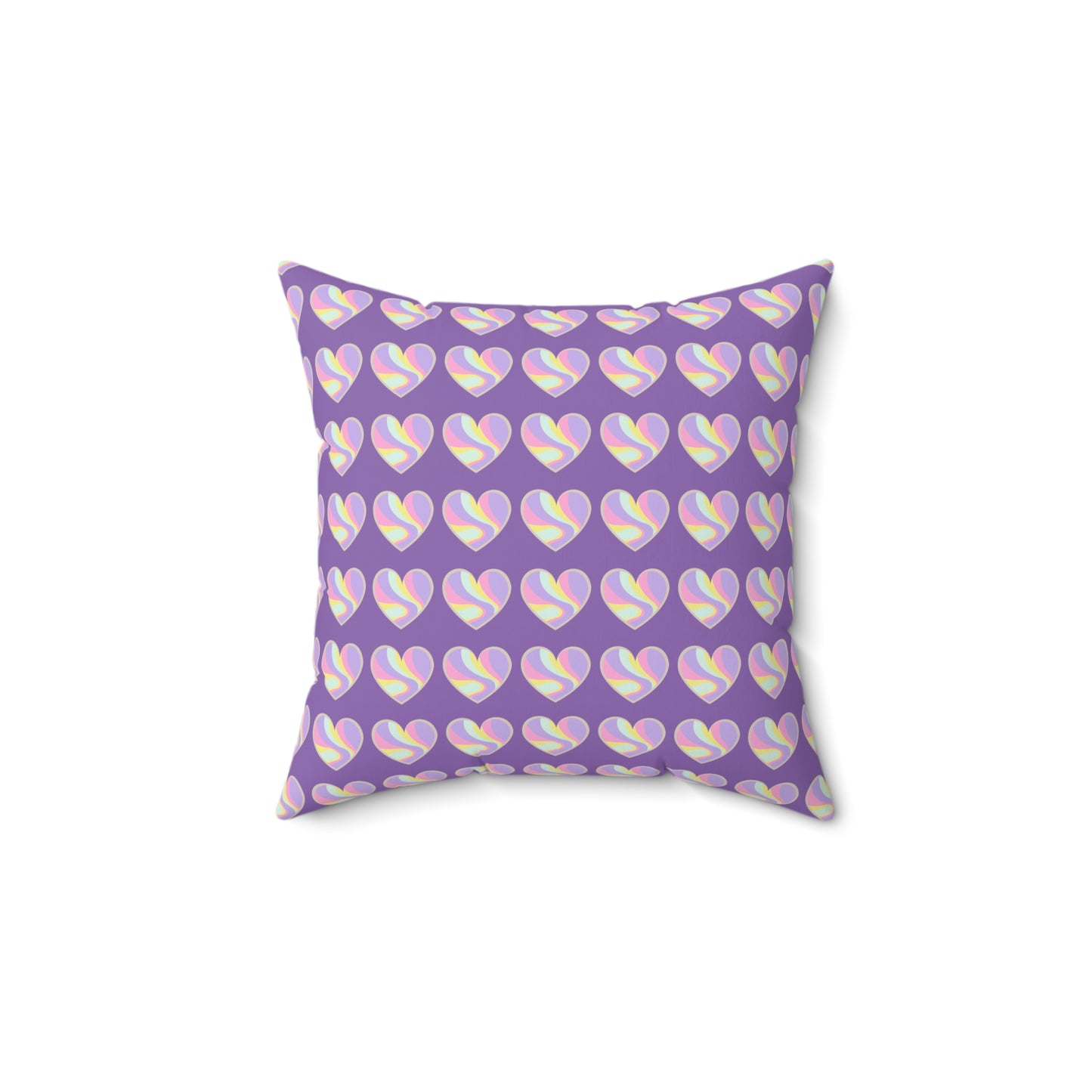 Cojín decorativo con abrazo sincero de color morado