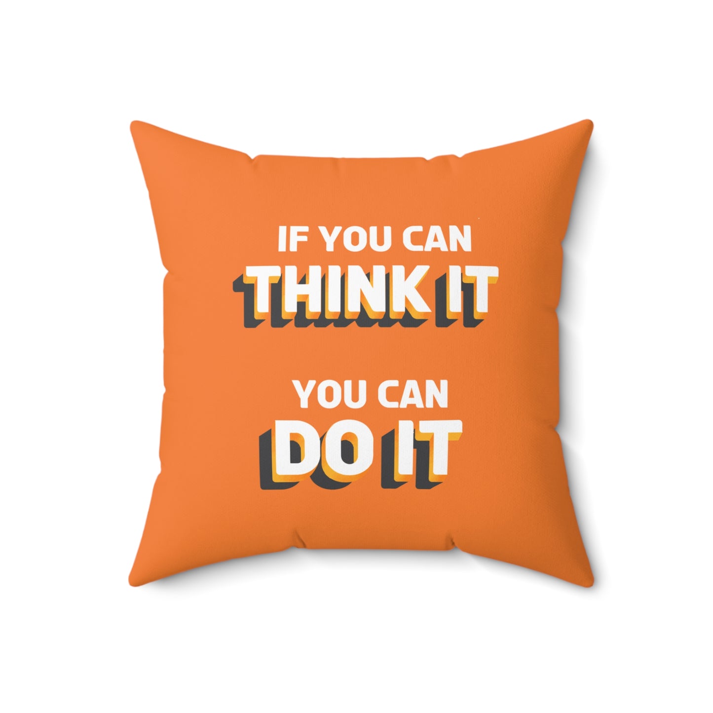 Almohada naranja Think It, Do It: inspira acción