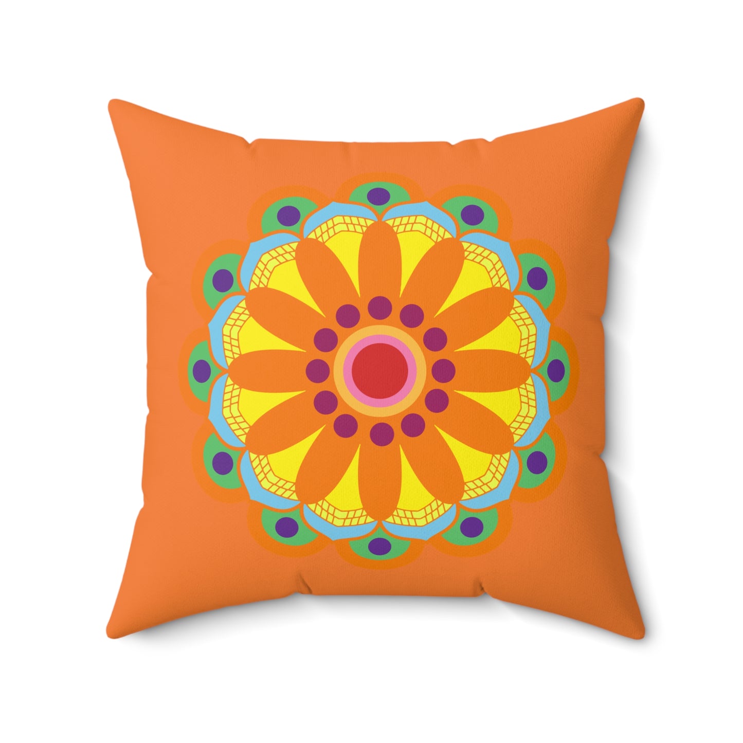 Cojín decorativo Sunny Bloom Orange: vibrante elegancia floral