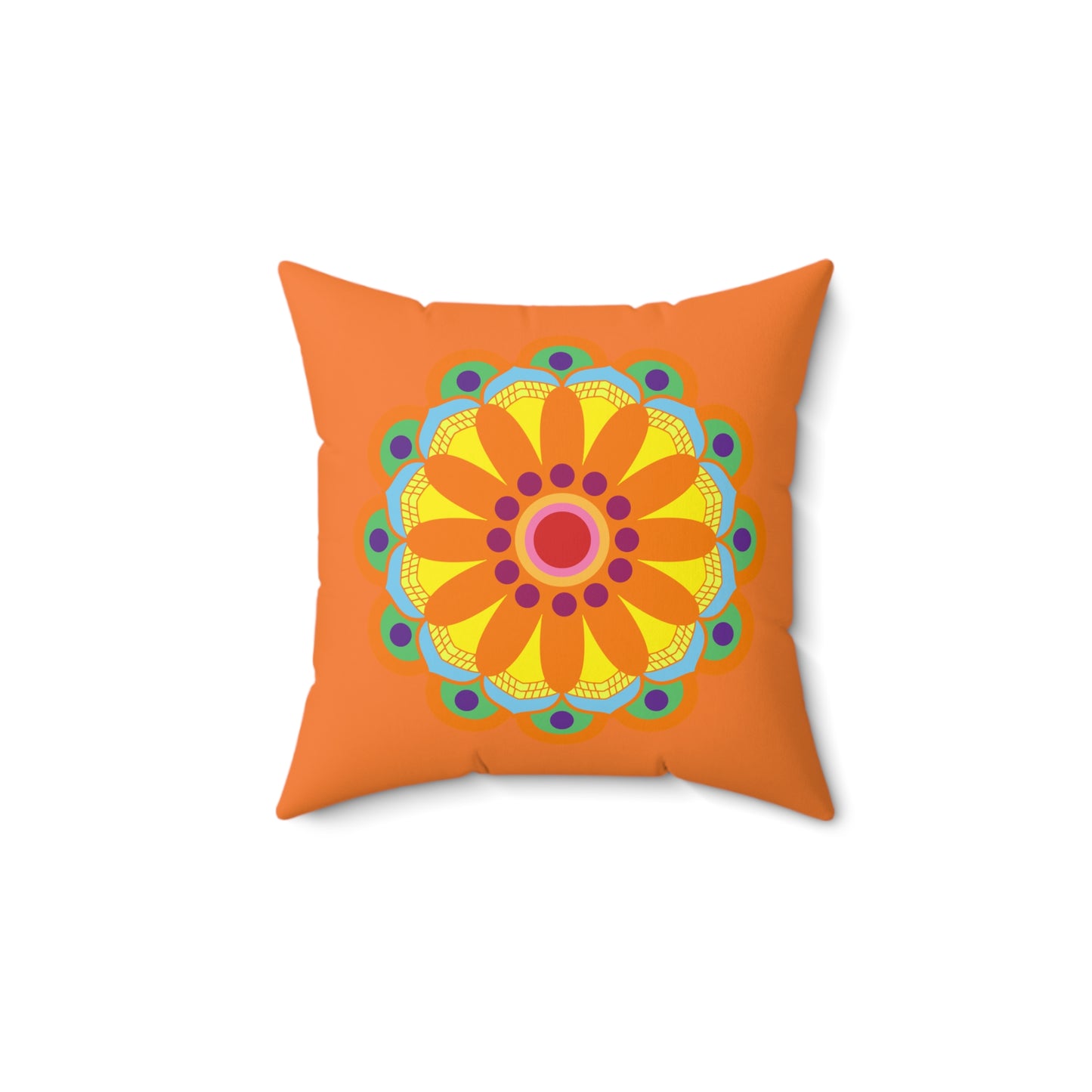 Cojín decorativo Sunny Bloom Orange: vibrante elegancia floral