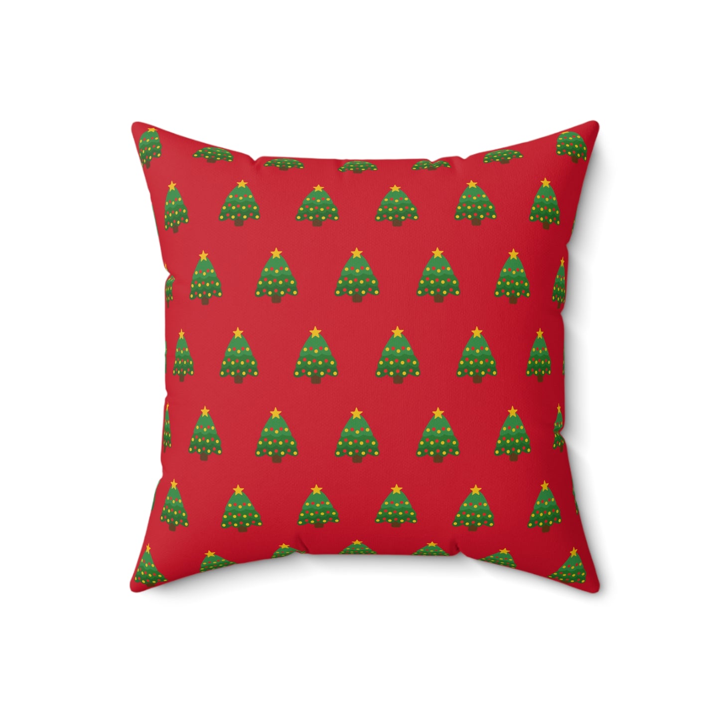 Cojín rojo con diseño de árbol de Navidad: decoración elegante y festiva para el hogar o la oficina