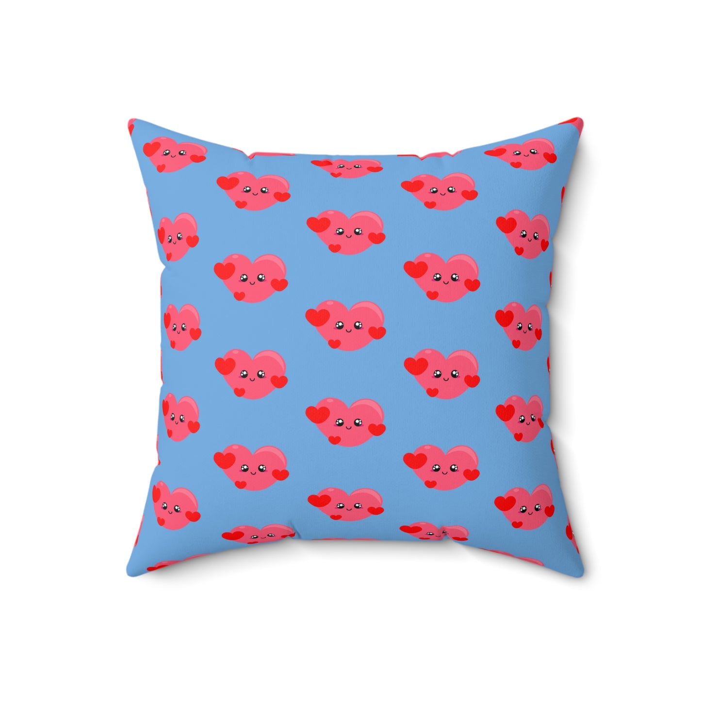 Coussin Heartfelt Blues : un cœur frappé par l'amour