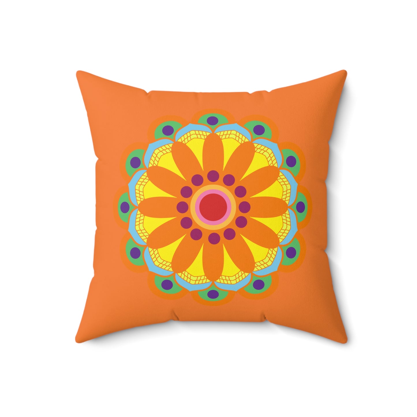 Cojín decorativo Sunny Bloom Orange: vibrante elegancia floral