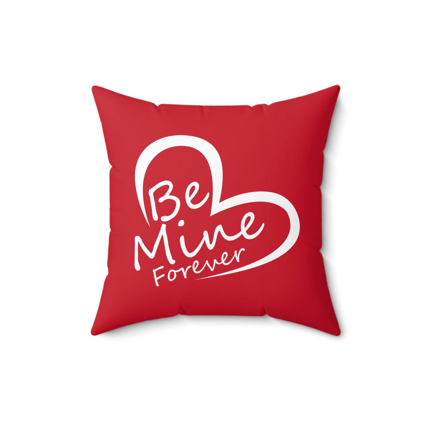 Cojín con forma de corazón con el mensaje "Sé mío por siempre" de Crimson Love