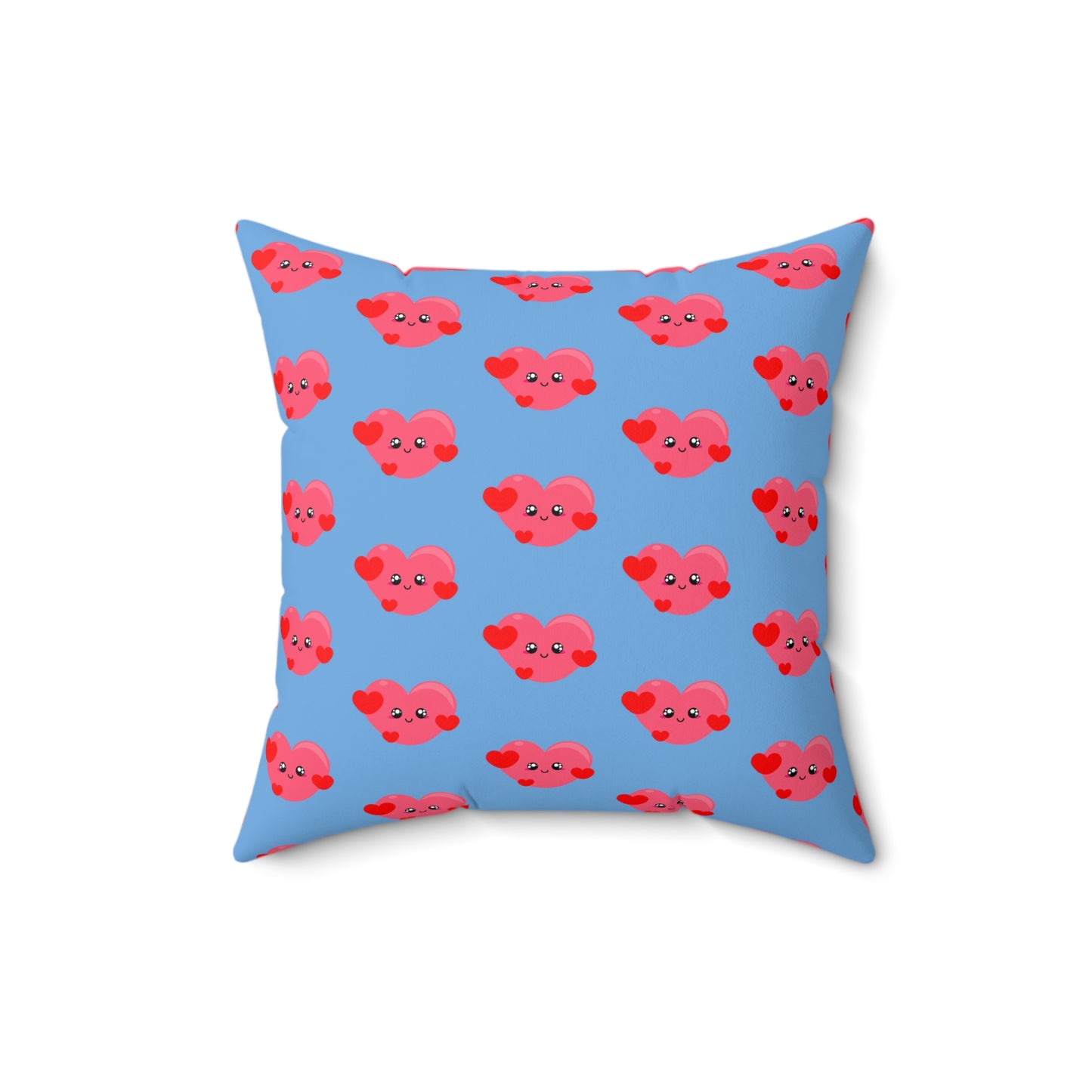 Coussin Heartfelt Blues : un cœur frappé par l'amour