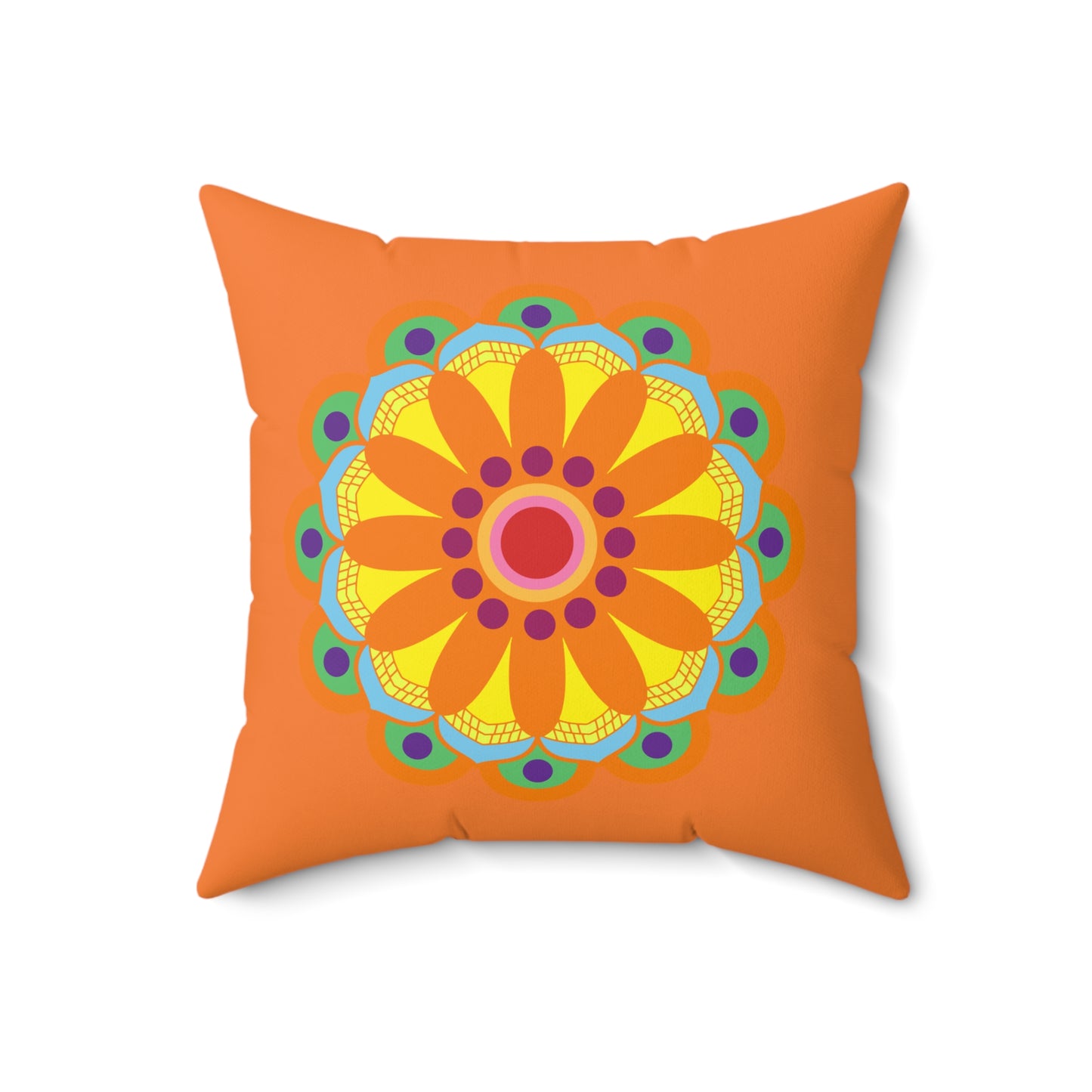 Cojín decorativo Sunny Bloom Orange: vibrante elegancia floral
