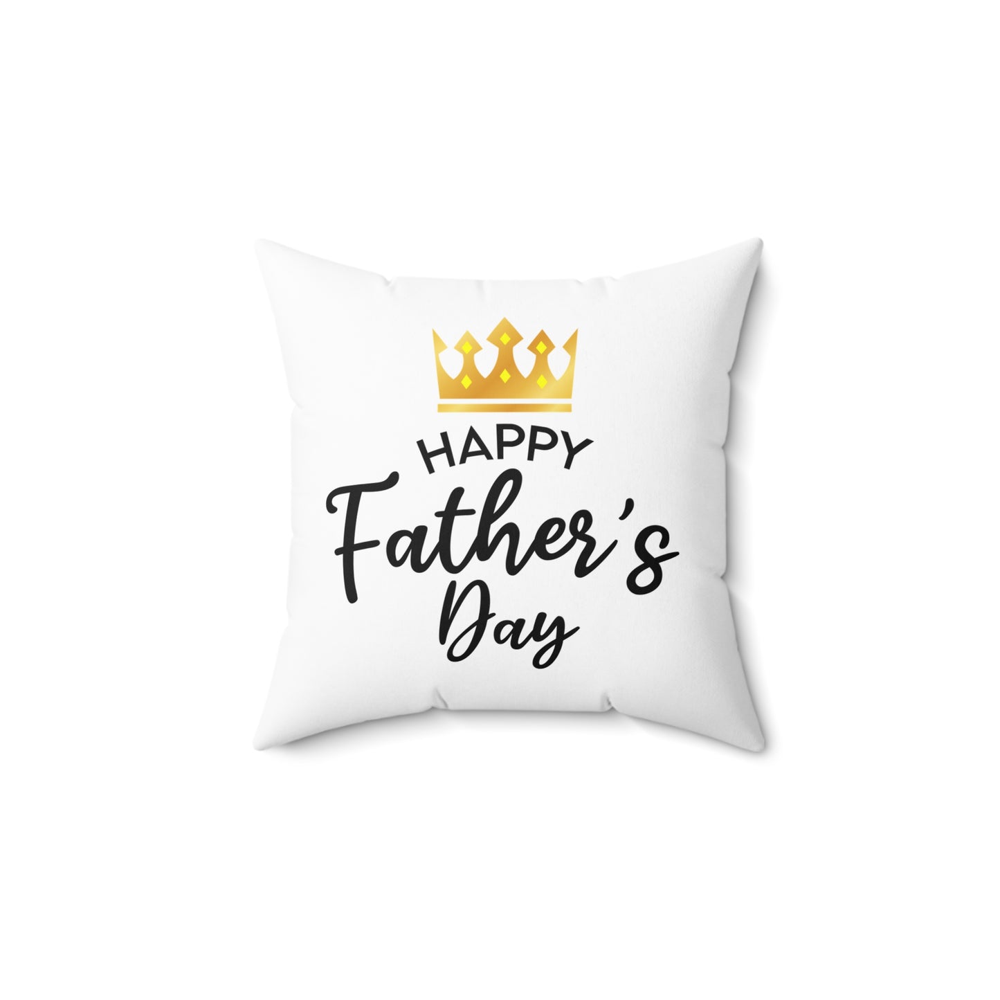 Cojín decorativo blanco con la frase "Día del padre"