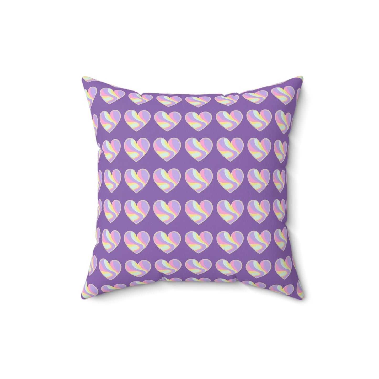 Cojín decorativo con abrazo sincero de color morado