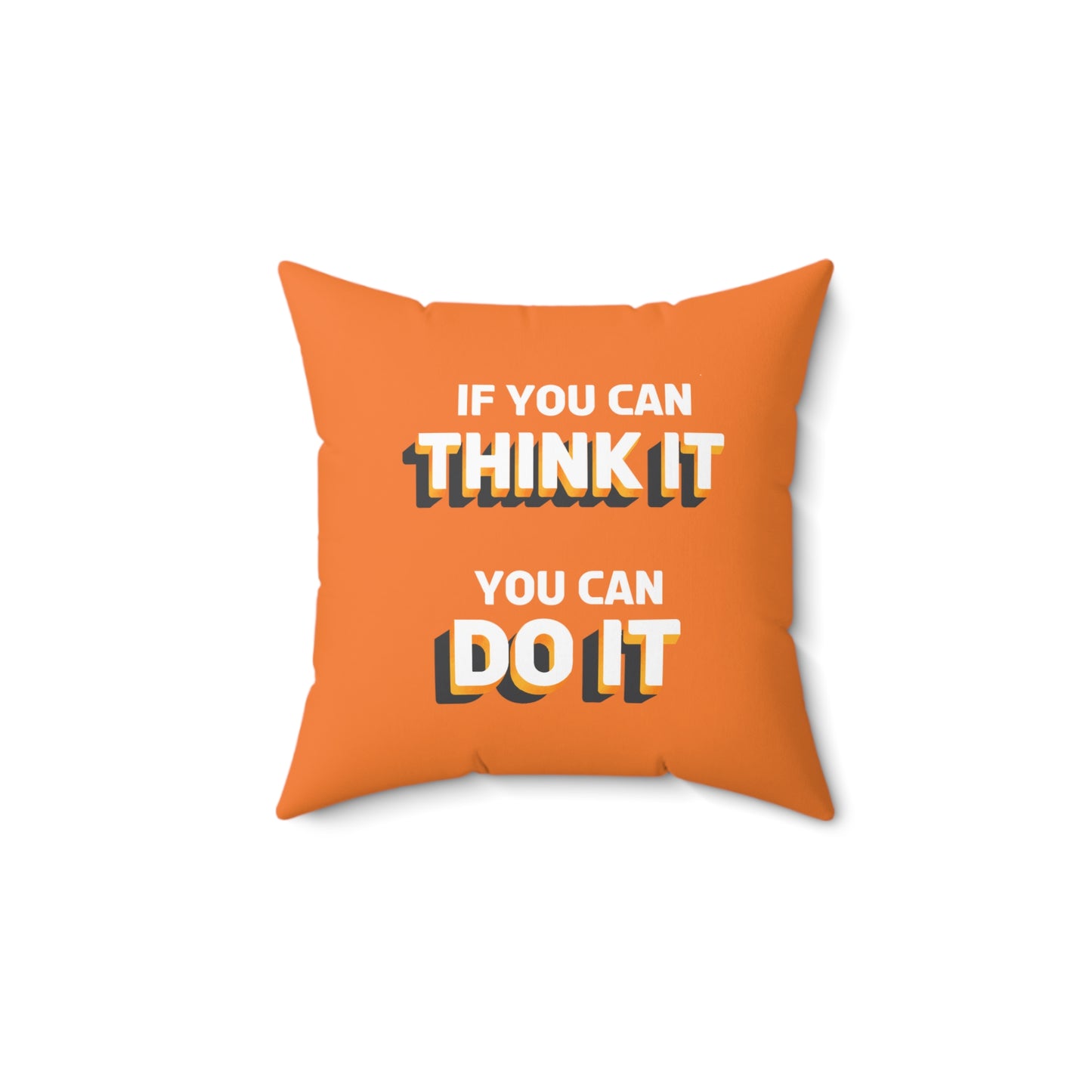 Almohada naranja Think It, Do It: inspira acción