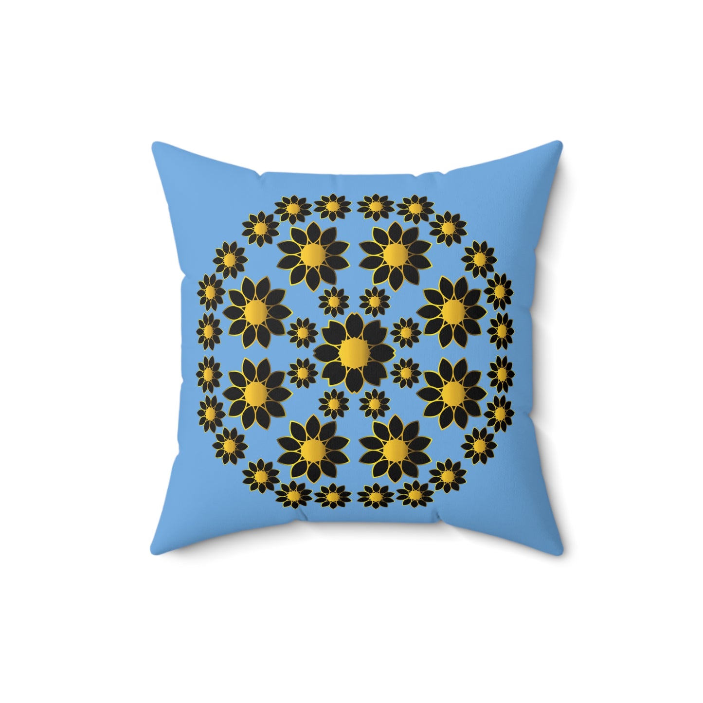 Almohada decorativa azul y dorada, almohada cuadrada con funda para decoración de habitación, almohada de poliéster de calidad lujosa, almohada elegante para regalo