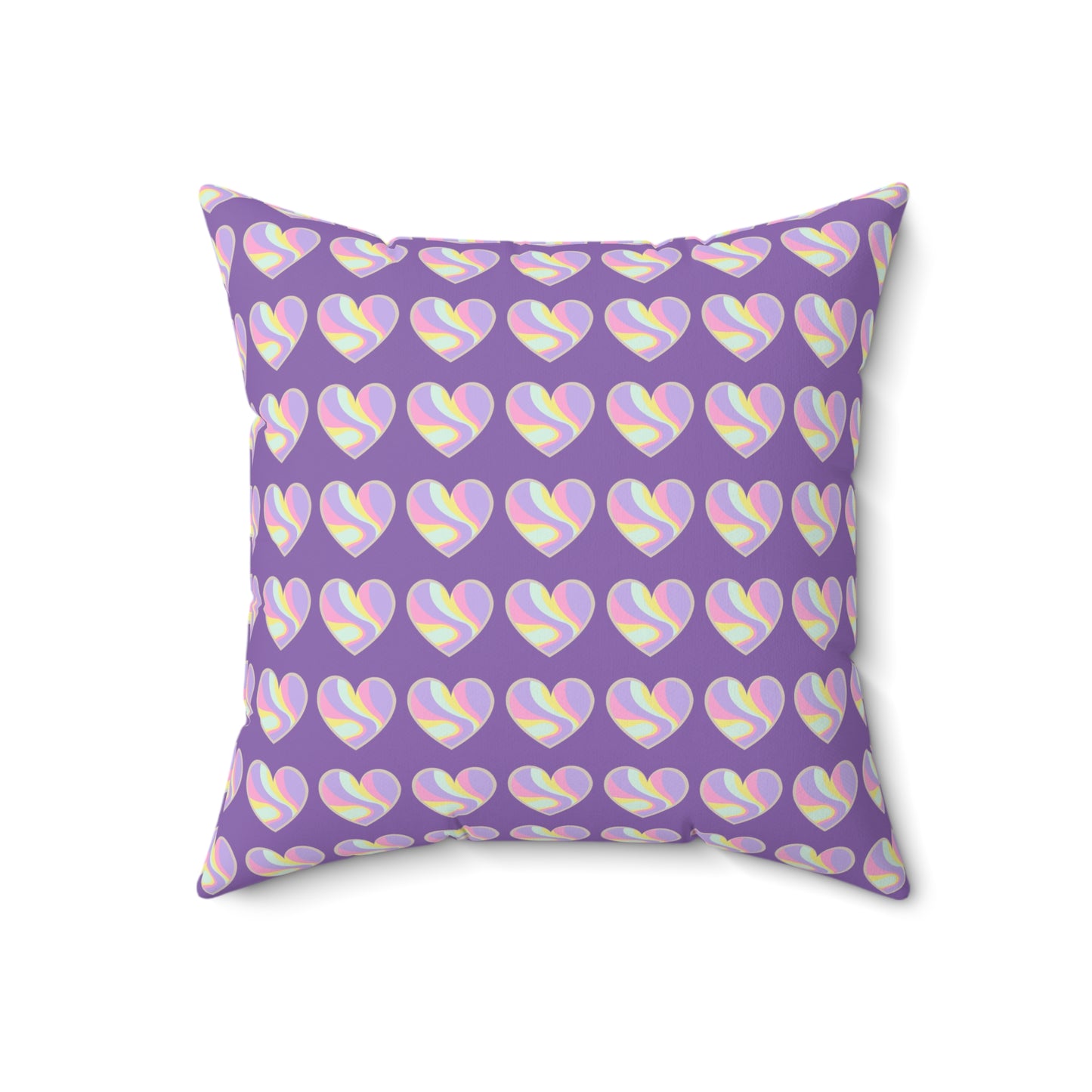Cojín decorativo con abrazo sincero de color morado