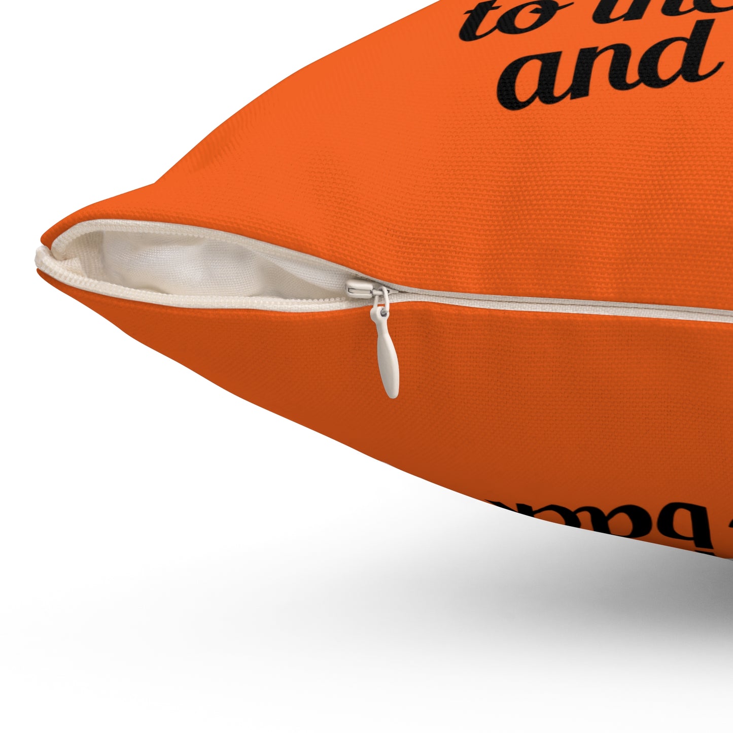 Almohada decorativa con texto "Te amo hasta la luna", cuadrada de poliéster con funda, color naranja y amarillo, regalo para ella
