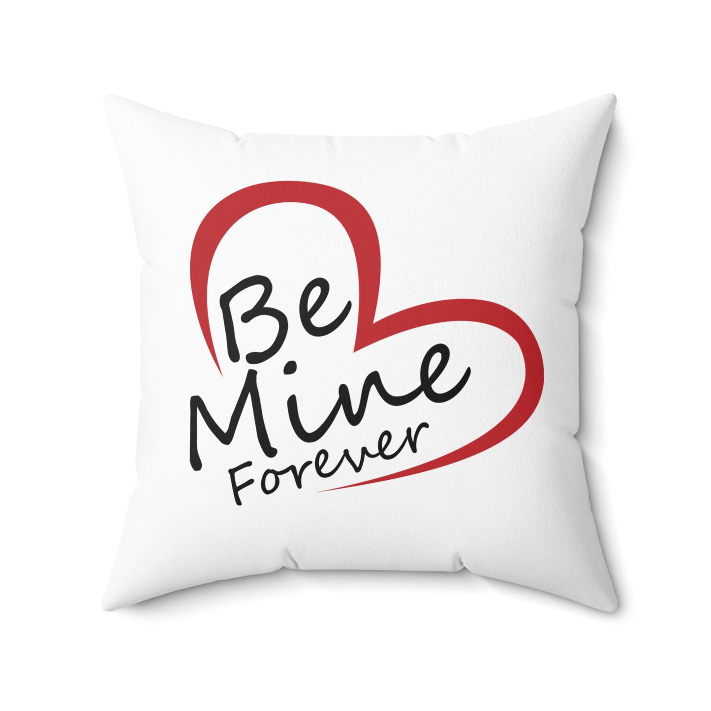 Cojín decorativo con forma de corazón y texto "Abrazo de amor eterno"