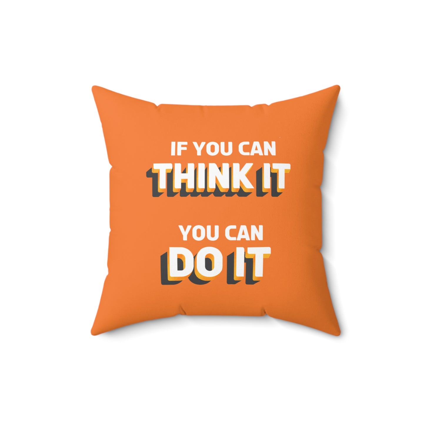 Almohada naranja Think It, Do It: inspira acción