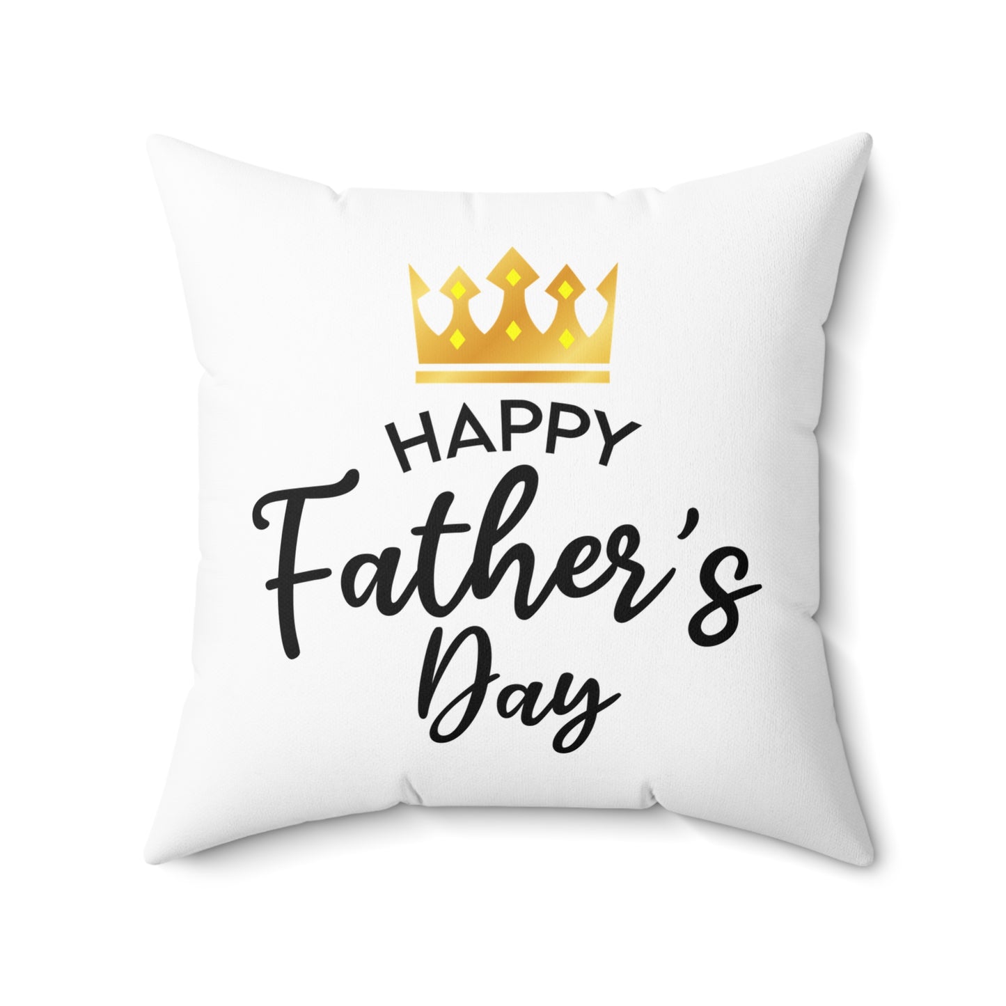 Cojín decorativo blanco con la frase "Día del padre"