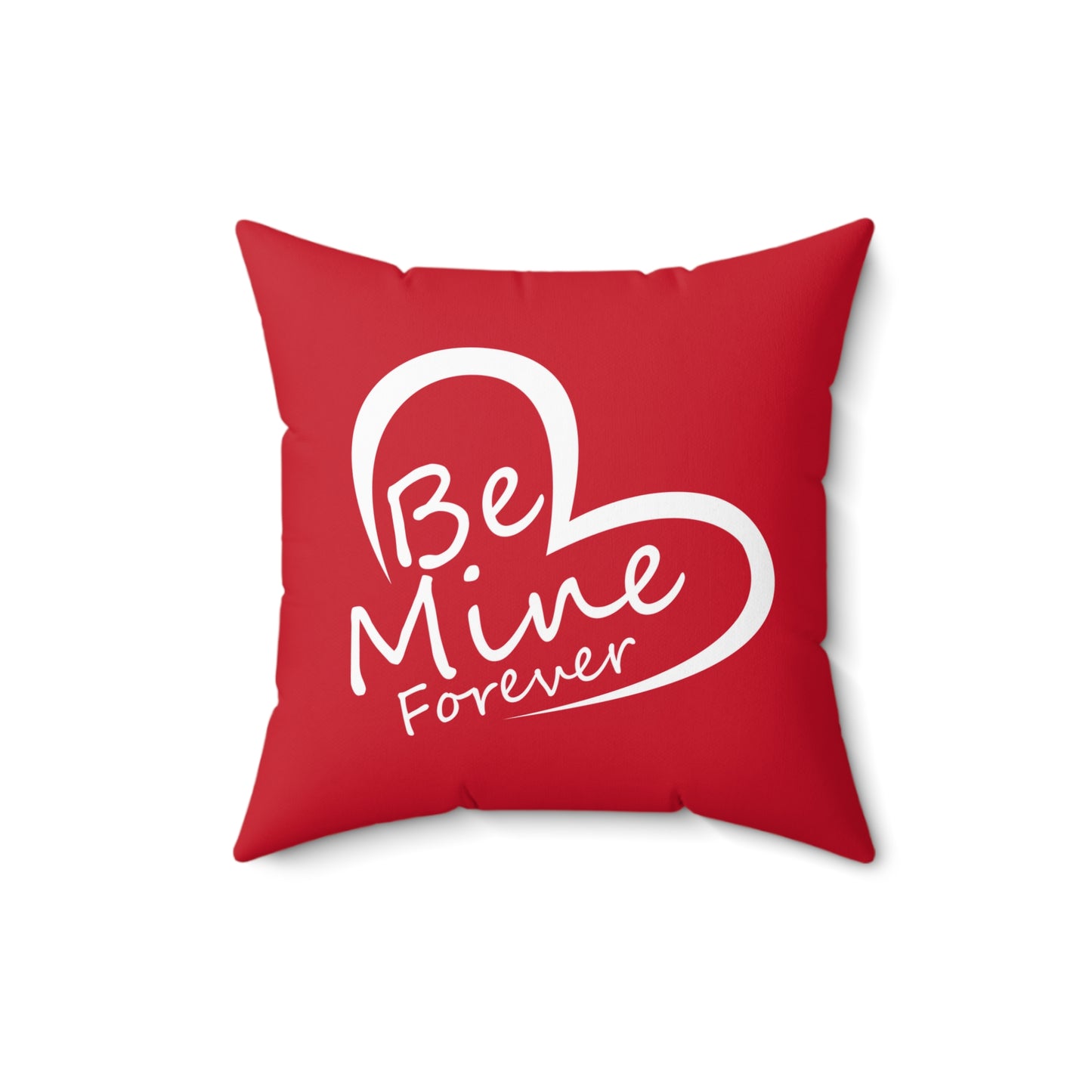 Cojín con forma de corazón con el mensaje "Sé mío por siempre" de Crimson Love