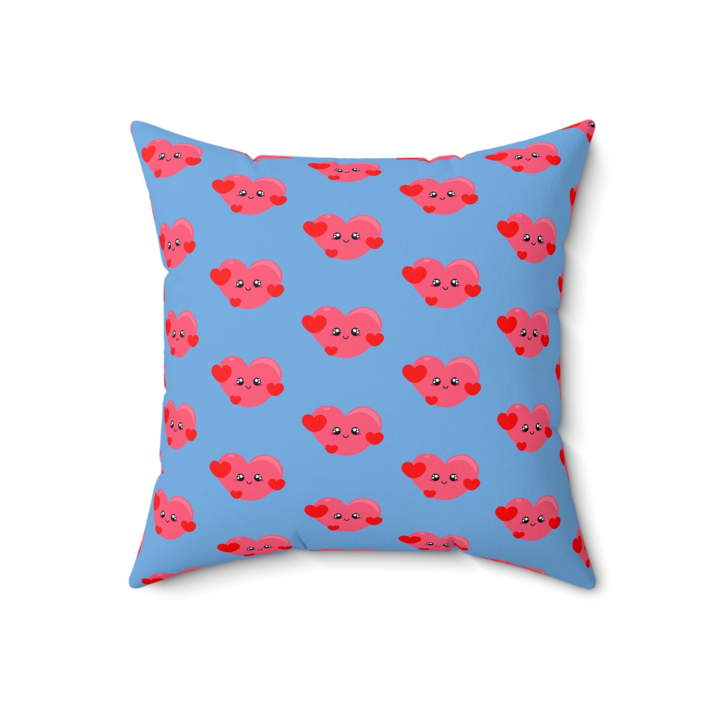 Coussin Heartfelt Blues : un cœur frappé par l'amour