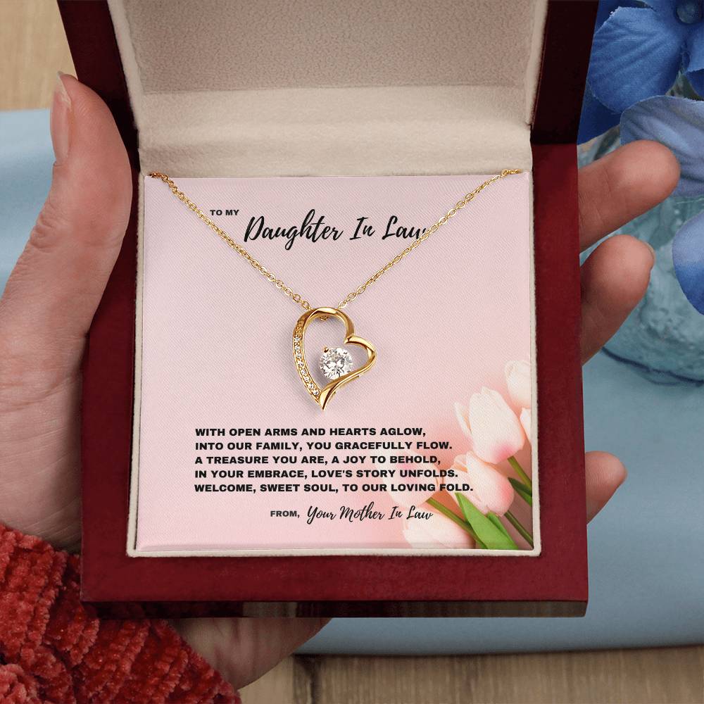 Loving Embrace Welcome Jewelry Gift for Daughter-In-Law- Forever Love Necklace