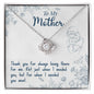 Collar de agradecimiento como regalo para mamá | Un homenaje al amor y al apoyo | Gracias por estar siempre ahí - Collar con nudo de amor