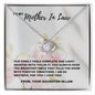 Completas nuestra familia: collar de regalo para una suegra agradecida