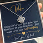 Collar de devoción duradera para esposa | Quiero ser tu último todo - Collar de nudo de amor