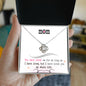 Un collar con el mensaje "Un regalo de amor para toda la vida" para mamá | Un homenaje sincero para un niño | Te he amado toda mi vida - Collar con nudo de amor