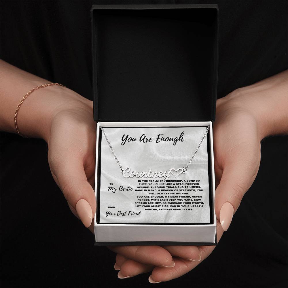You Are Enough | Meaningful Jewelry Gift Of Encouragement for Best Friends | Celebrate Your Unique Bond