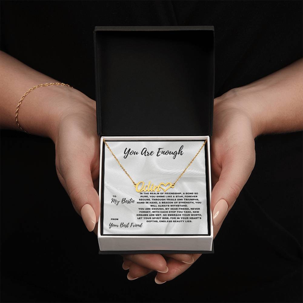 You Are Enough | Meaningful Jewelry Gift Of Encouragement for Best Friends | Celebrate Your Unique Bond