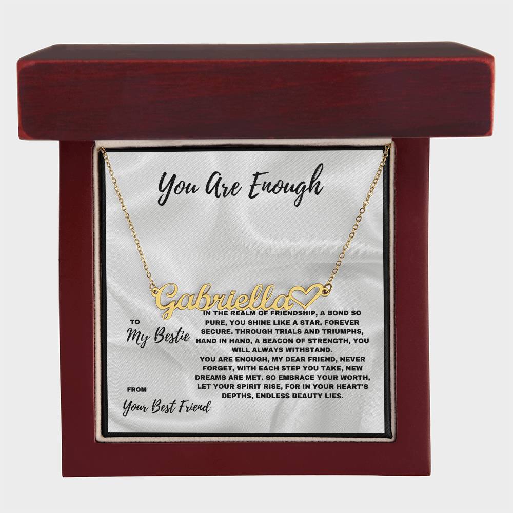 You Are Enough | Meaningful Jewelry Gift Of Encouragement for Best Friends | Celebrate Your Unique Bond