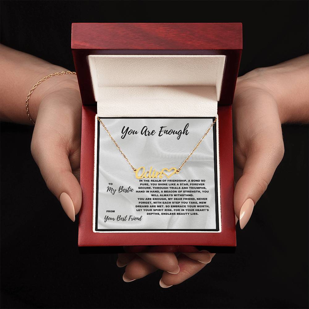 You Are Enough | Meaningful Jewelry Gift Of Encouragement for Best Friends | Celebrate Your Unique Bond