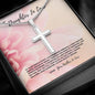 A New Chapter Begins As We Welcome You Into Our Family- Jewelry Gift For Daughter In Law- Stainless Steel Cross Necklace