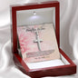 A New Chapter Begins As We Welcome You Into Our Family- Jewelry Gift For Daughter In Law- Stainless Steel Cross Necklace