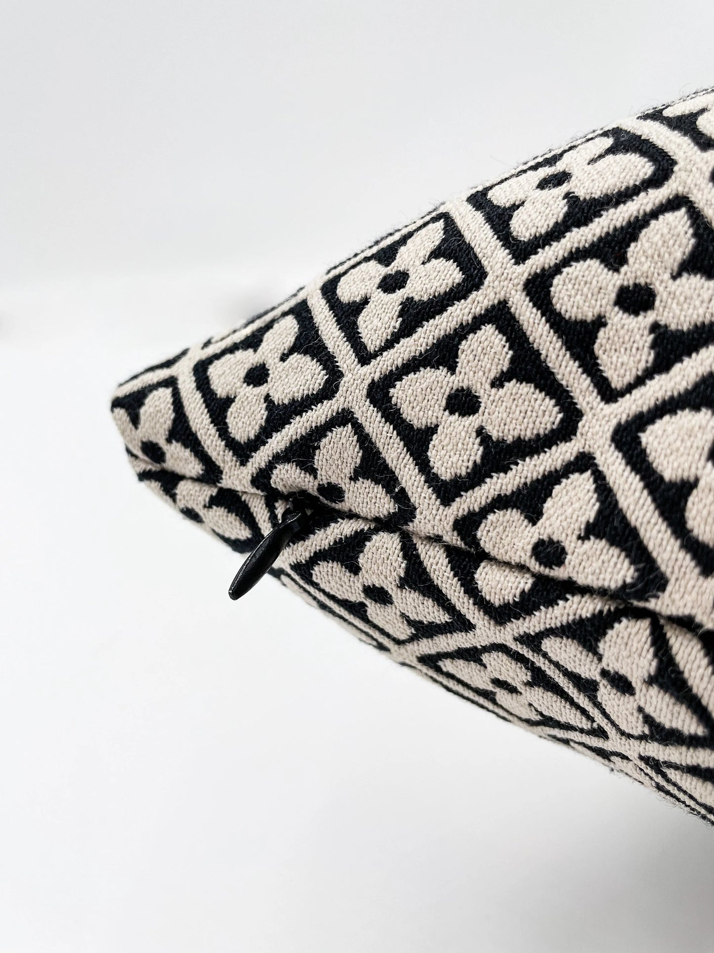 Black and White Floral 16x16 Contemporary Throw Pillow Cover - Perfect Housewarming or Holiday Gift
