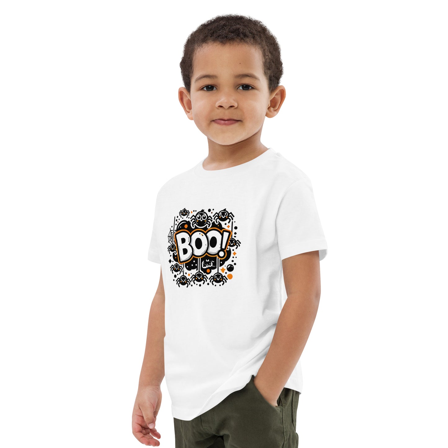 Boo! Cute Kids Halloween T-Shirt – Fun Spider Design for Toddlers & Young Children